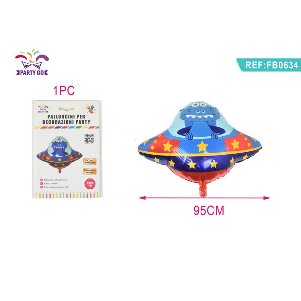 PALLONCINO MYLAR A FORMA DI UFO 95CM - 1PZParty Go