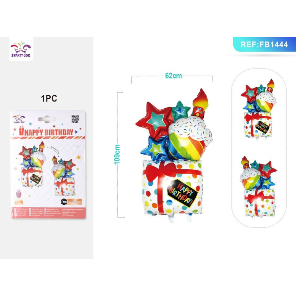 PALLONCINO MYLAR - HAPPY BIRTHDAY 109CM - 1PZParty Go