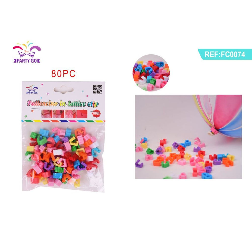 CLIP PER CHIUDERE PALLONCINI - 80 PZParty Go