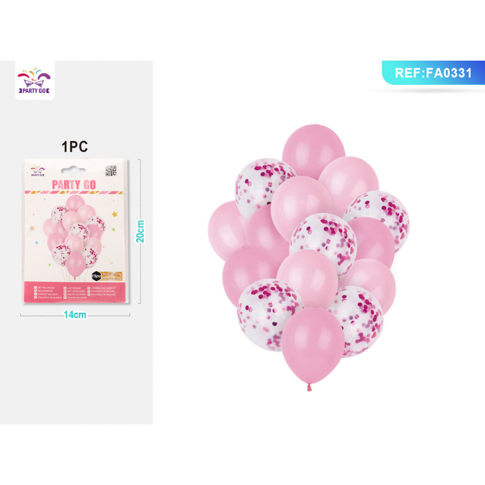SET PALLONCINI - ROSA - 15PZParty Go