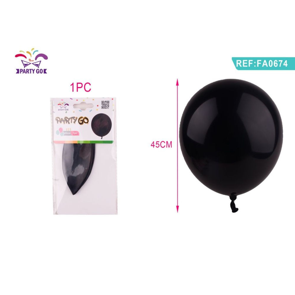 PALLONCINO NERO 45CM - 1PZParty Go