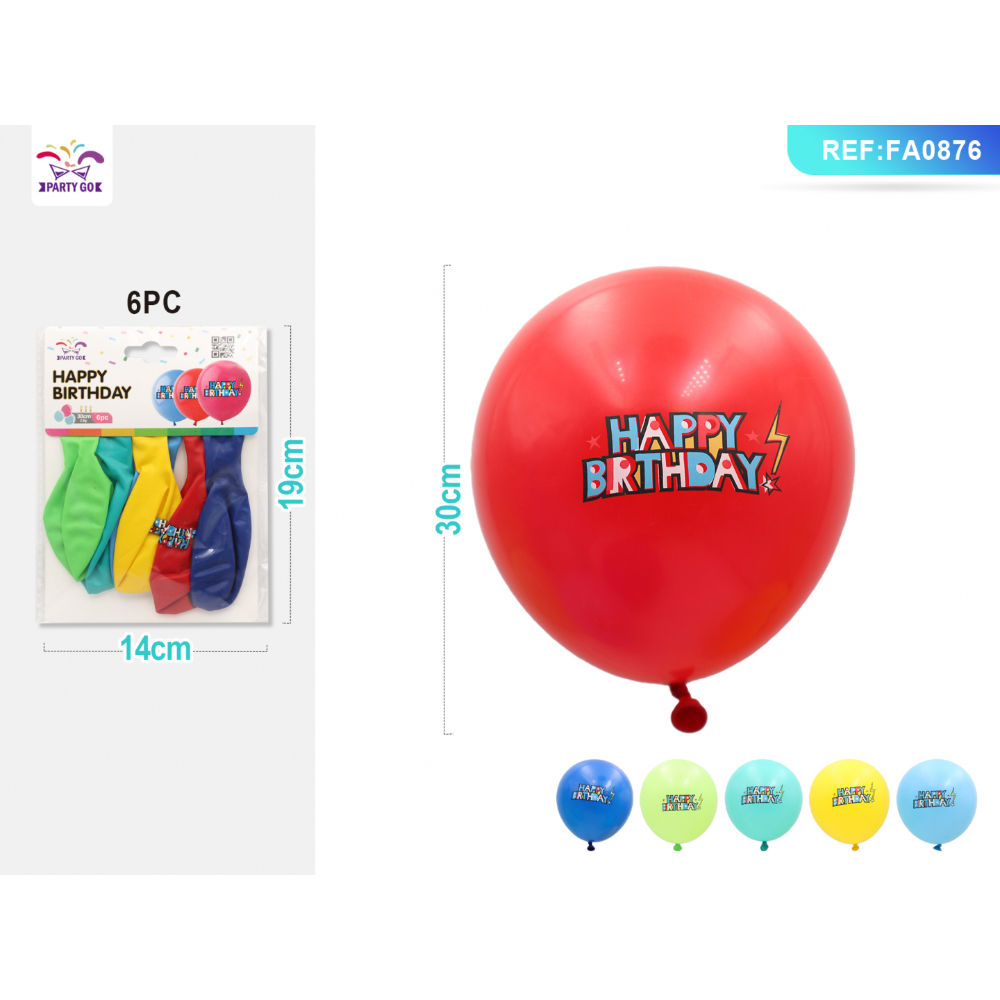PALLONCINI CON FULMINE - HAPPY BIRTHDAY MISTI - 6PZParty Go