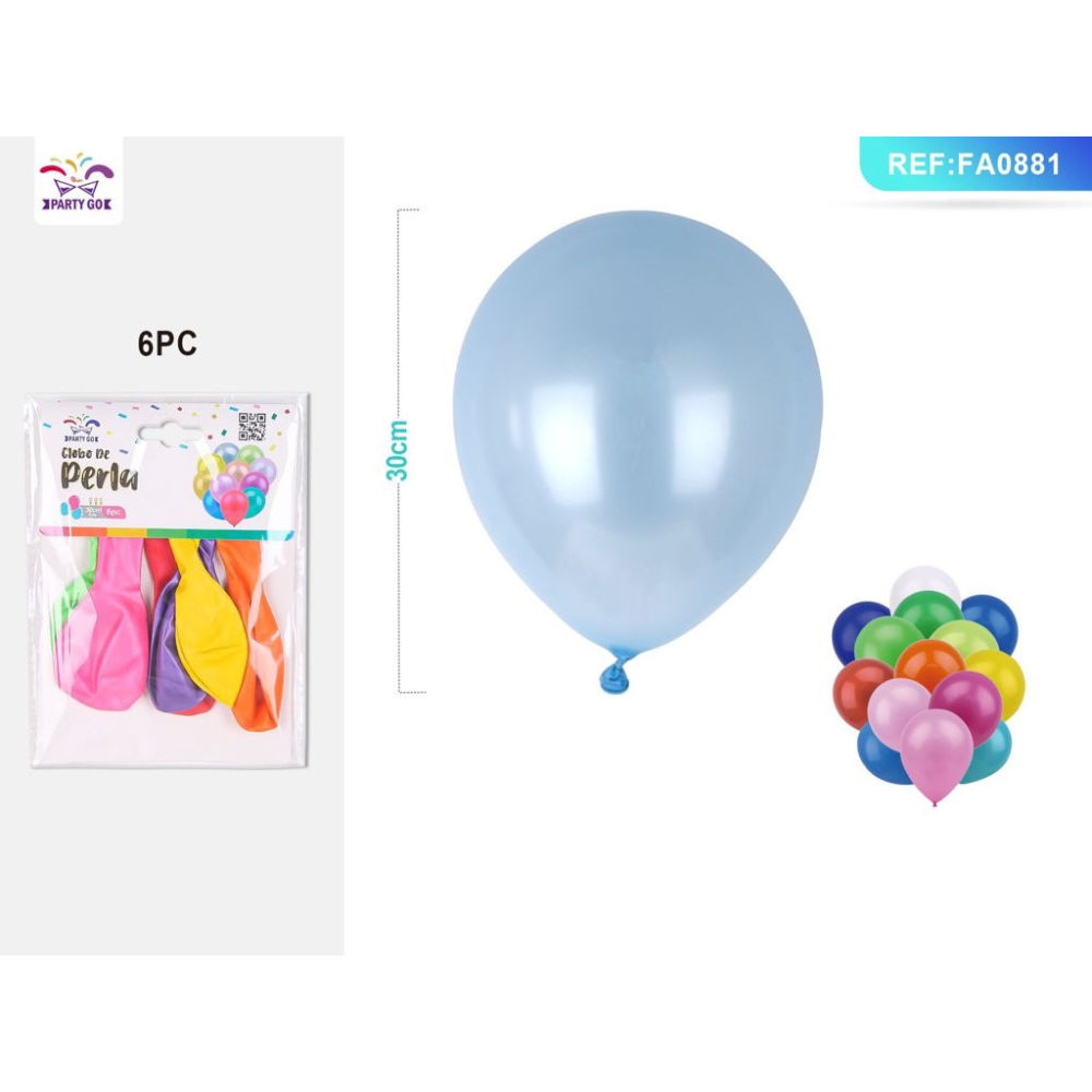 PALLONCINI IN LATTICE - COLORI MISTI - 6PZParty Go
