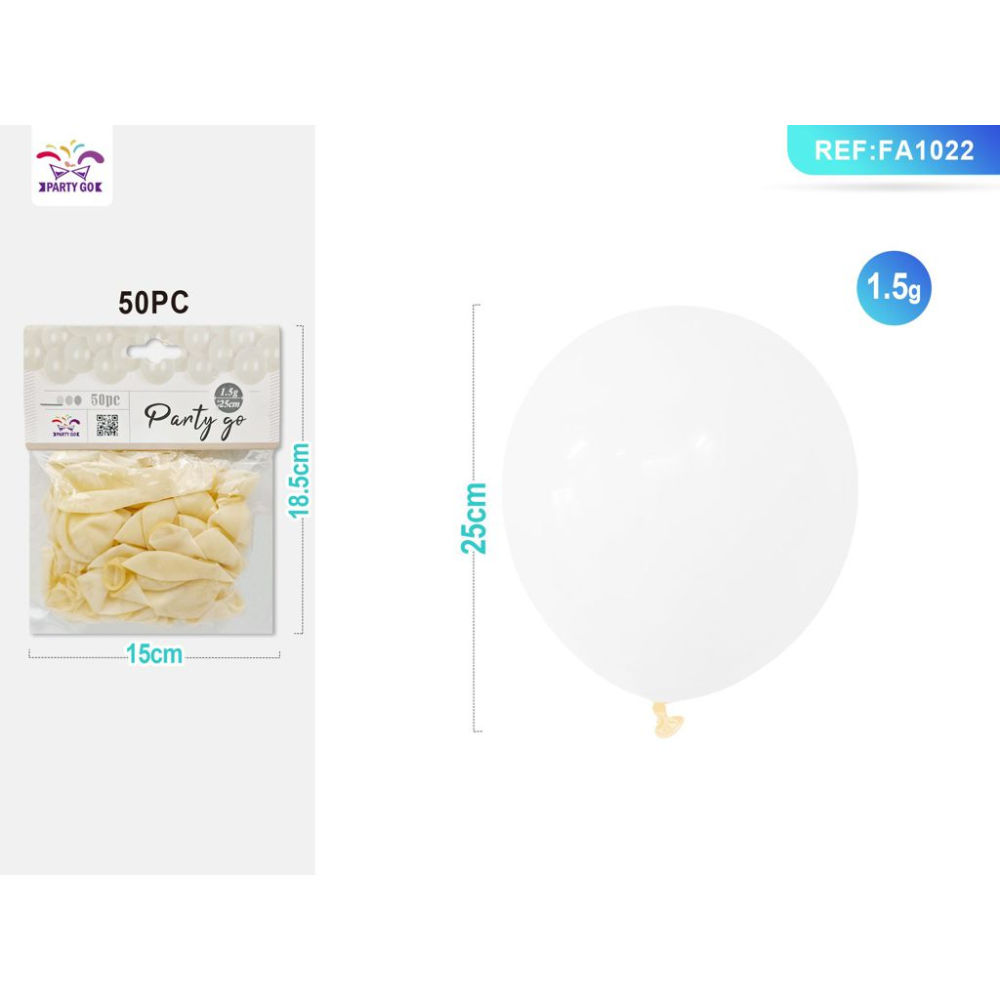 PALLONCINI TRASPARENTI 25CM - 50PZParty Go