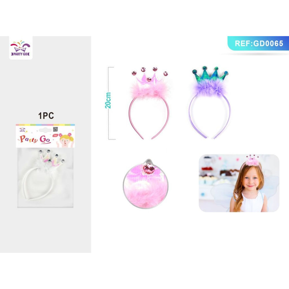 CERCHIETTO CON CORONA - COLORI MISTI - 1PZParty Go