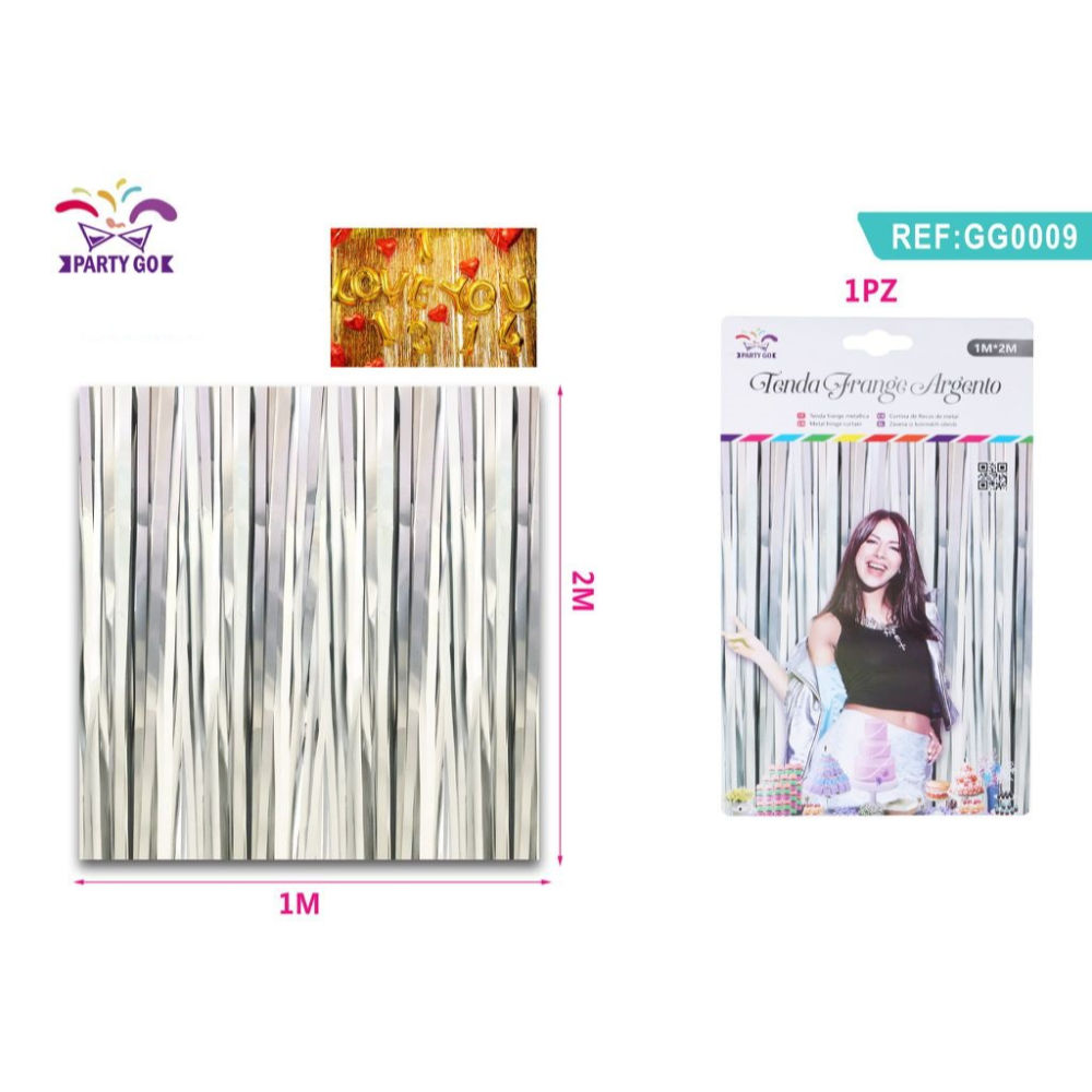 TENDA DECORATIVA PER FESTE - ARGENTO - 2MParty Go