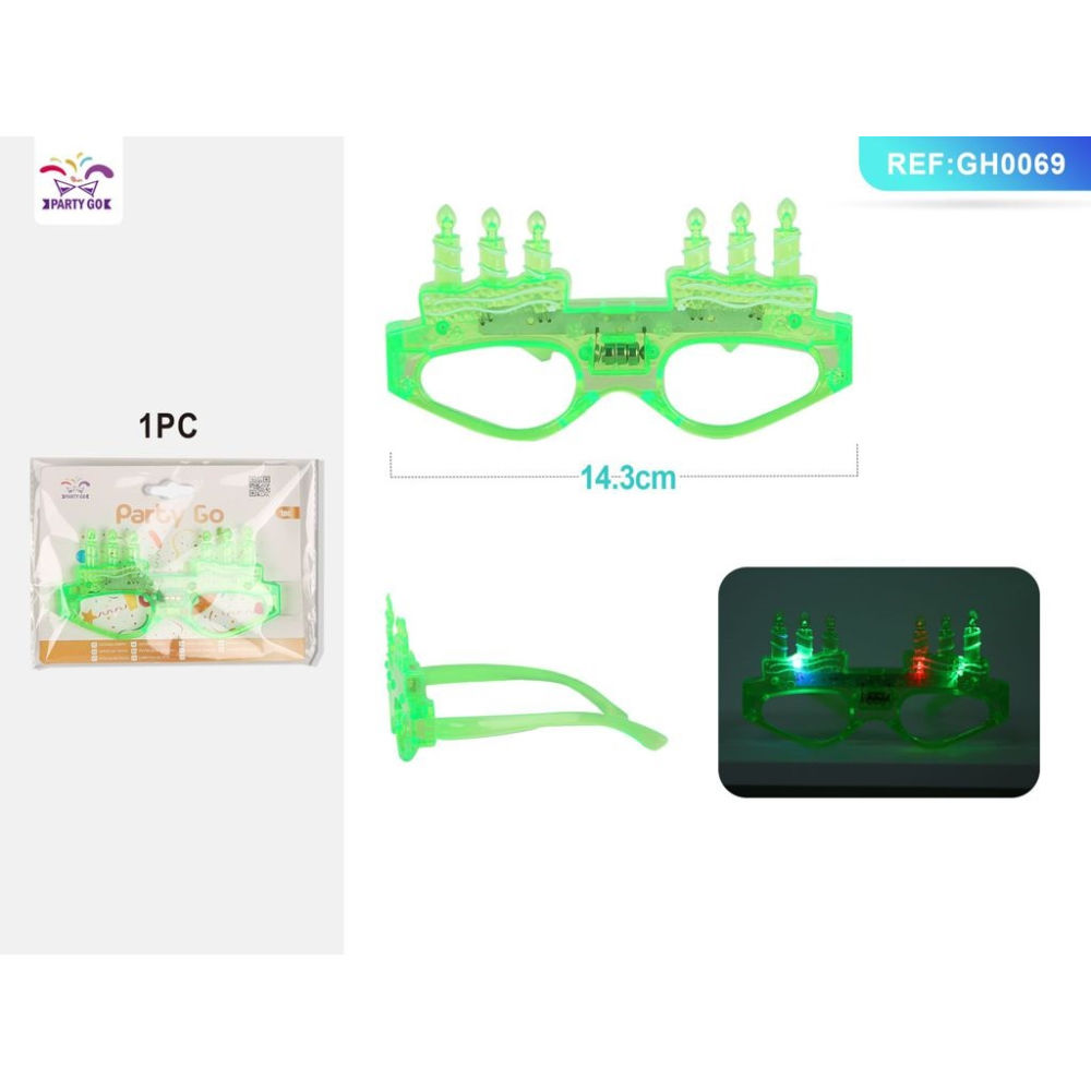 OCCHIALE PER PARTY A LUCI LED - 1PZParty Go