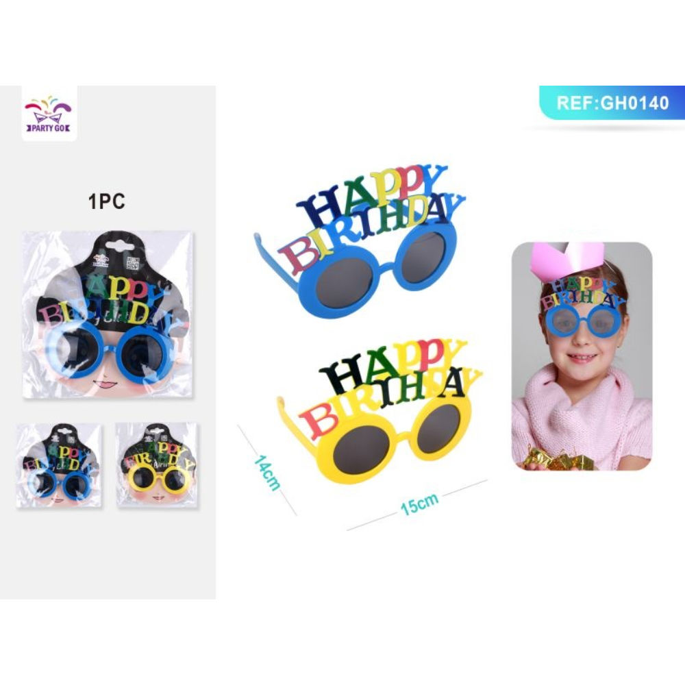 OCCHIALI DA FESTA - HAPPY BIRTHDAY- COLORI MISTIParty Go
