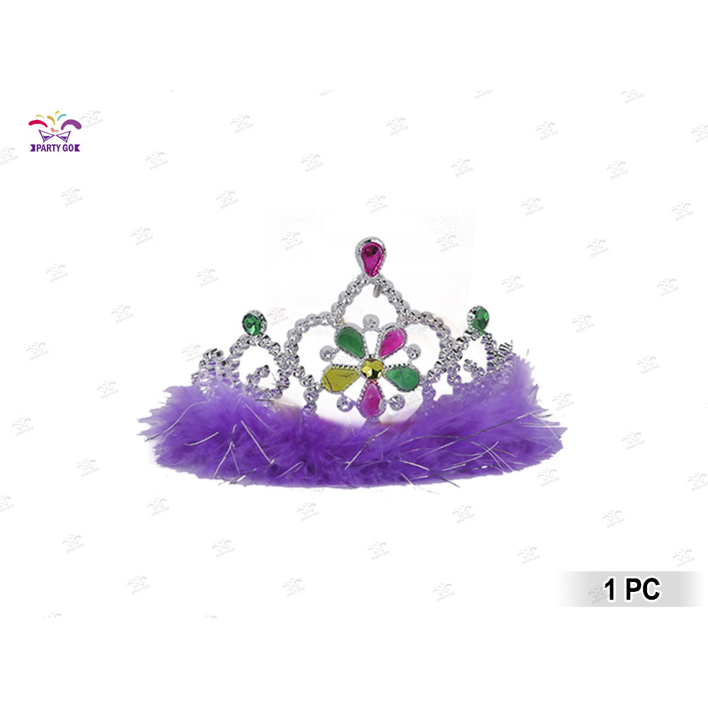 CORONA CON PIUMA - VIOLA - 1PZParty Go