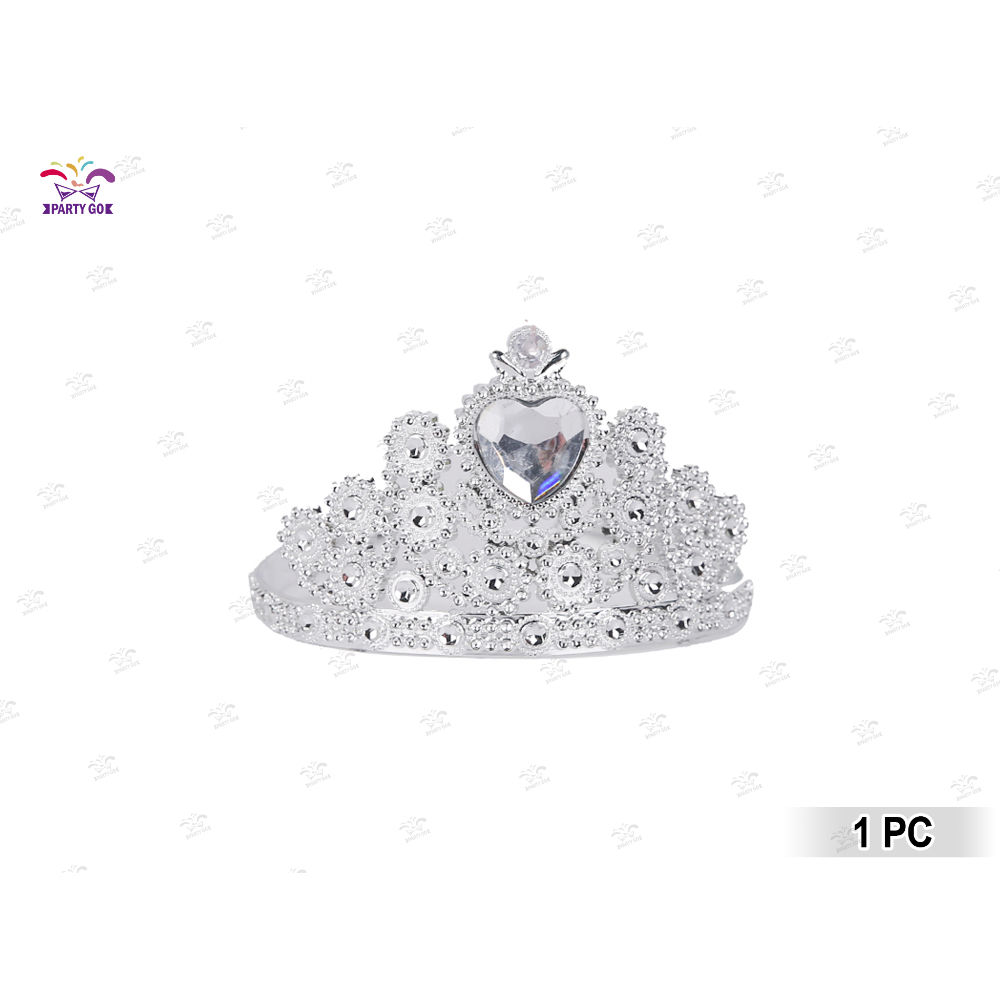 CORONA CON CUORE - ARGENTO - 1PZParty Go