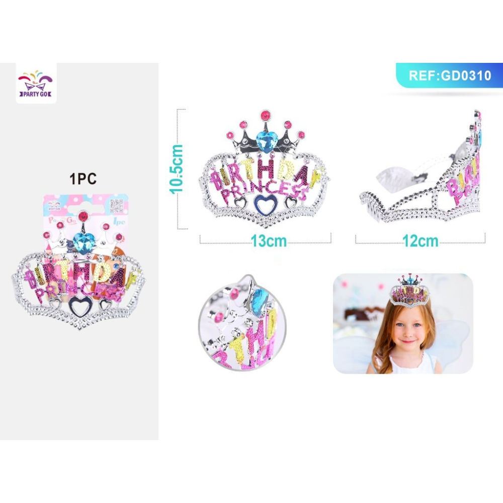 CORONA - BIRTHDAY PRINCESS ARGENTO & ROSA - 1PZParty Go