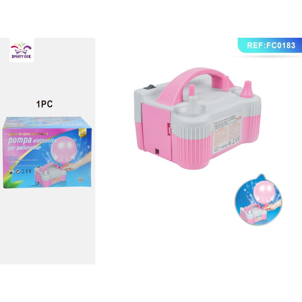 POMPA ELETTRICA PER PALLONCINI A DUE TESTE - ROSAParty Go