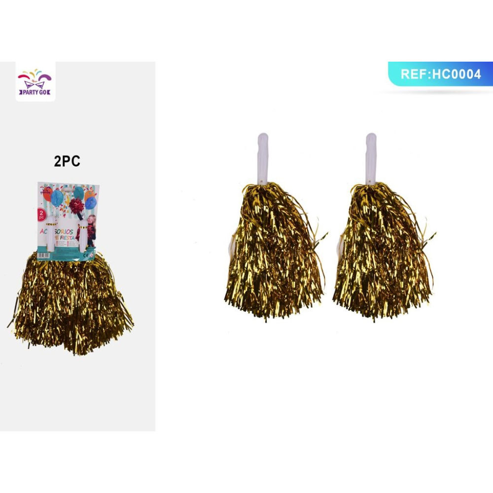 POM POM CHEERLEADER - ORO - 2PZParty Go