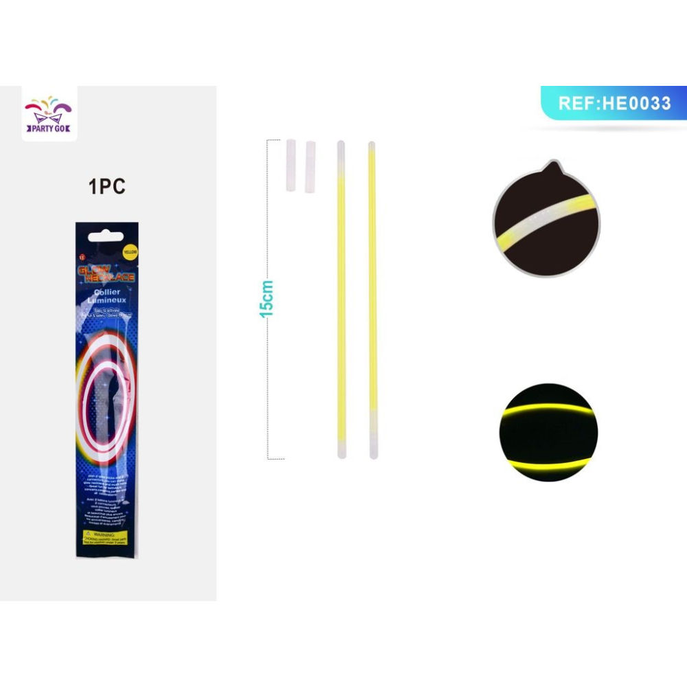 LIGHTSTICK A COLLANA - COLORI ASSORTITI - 2PZParty Go