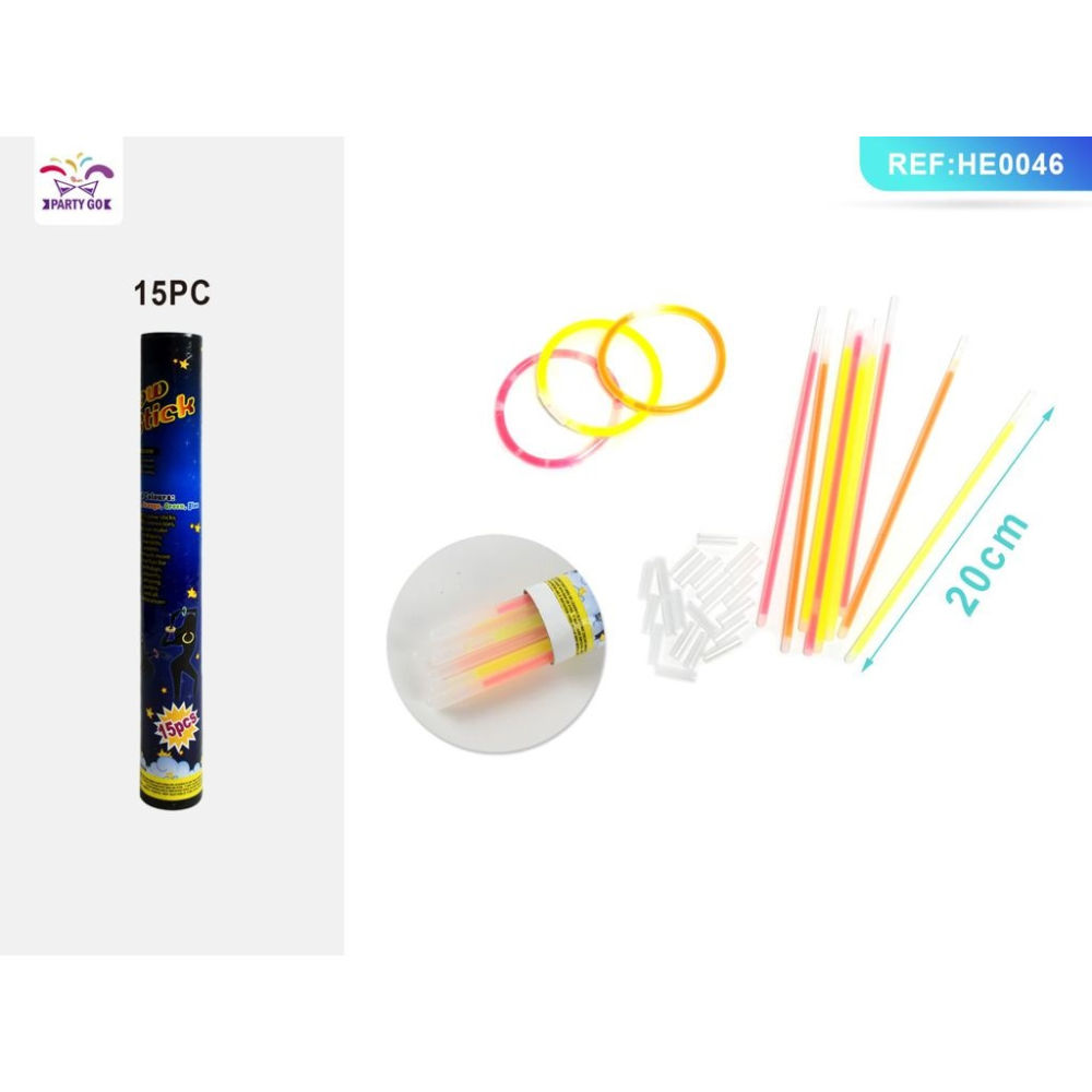 LIGHTSTICK - COLORI MISTI 20CM - 15PZParty Go