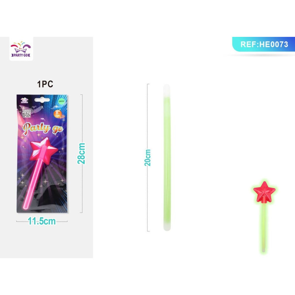 LIGHTSTICK CON STELLA - COLORI ASSORTITI - 1PZParty Go