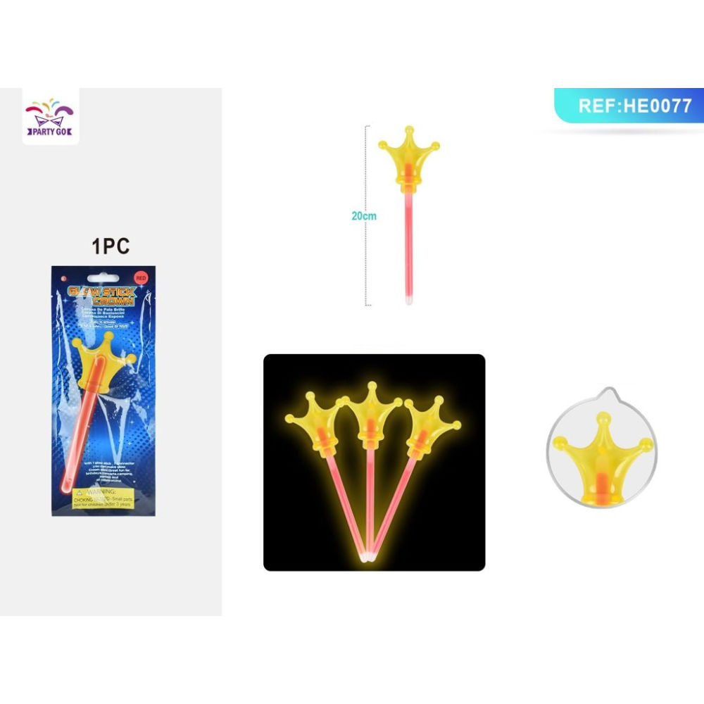 LIGHTSTICK CON CORONA - COLORI ASSORTITI - 1PZParty Go