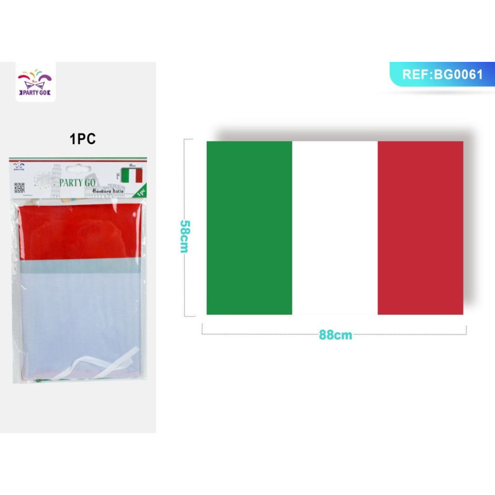DECORAZIONE PER TORTE BANDIERA ITALIANA 58*88CM 1PCParty Go