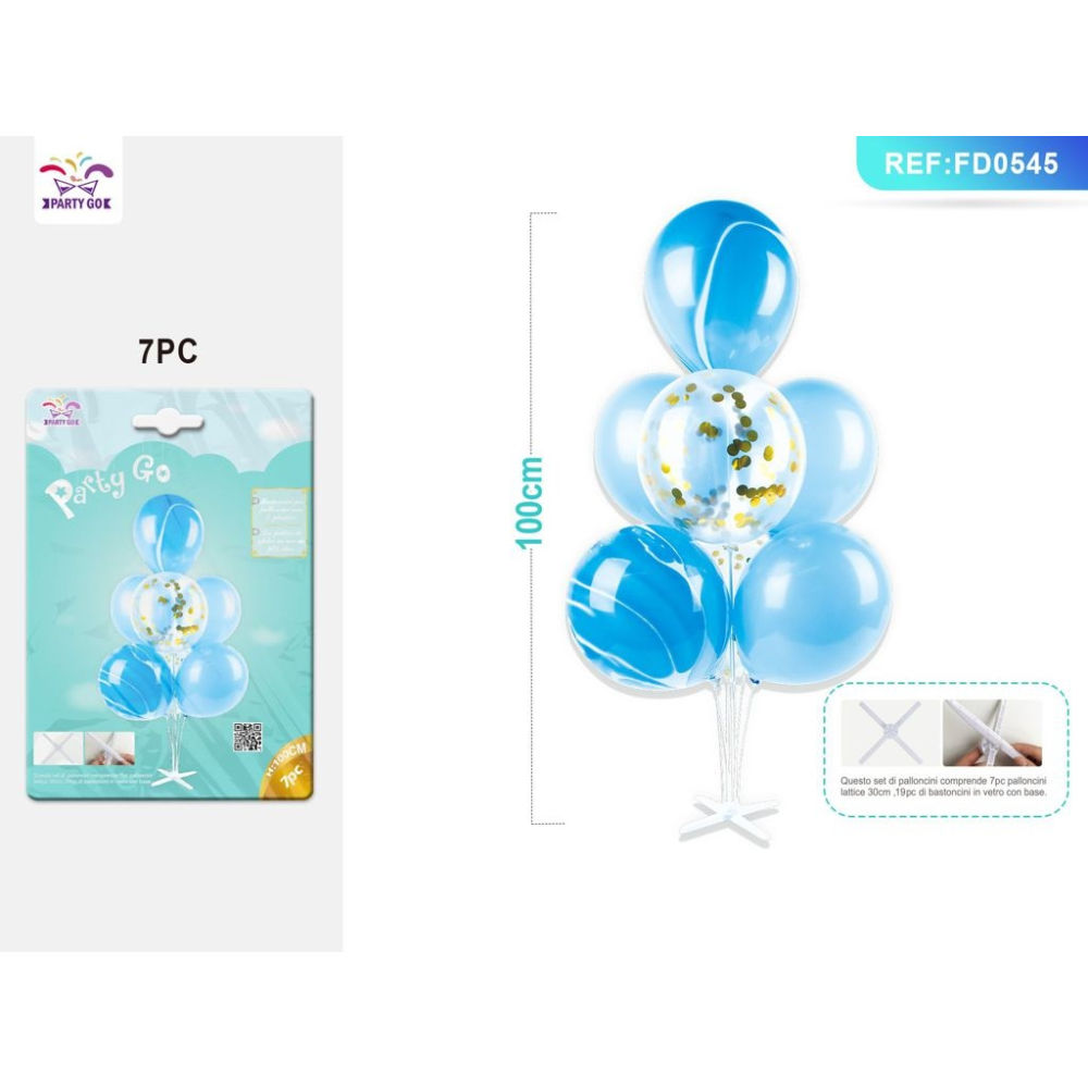 SET PALLONCINO BLU 7PZ - 100CMParty Go