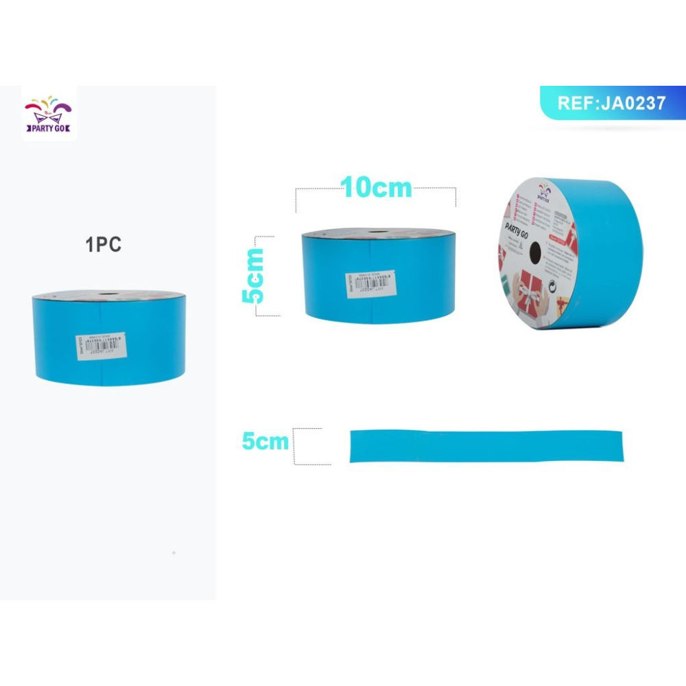 NASTRO REGALO PP - AZZURRO - 5CM x 27 METRIParty Go