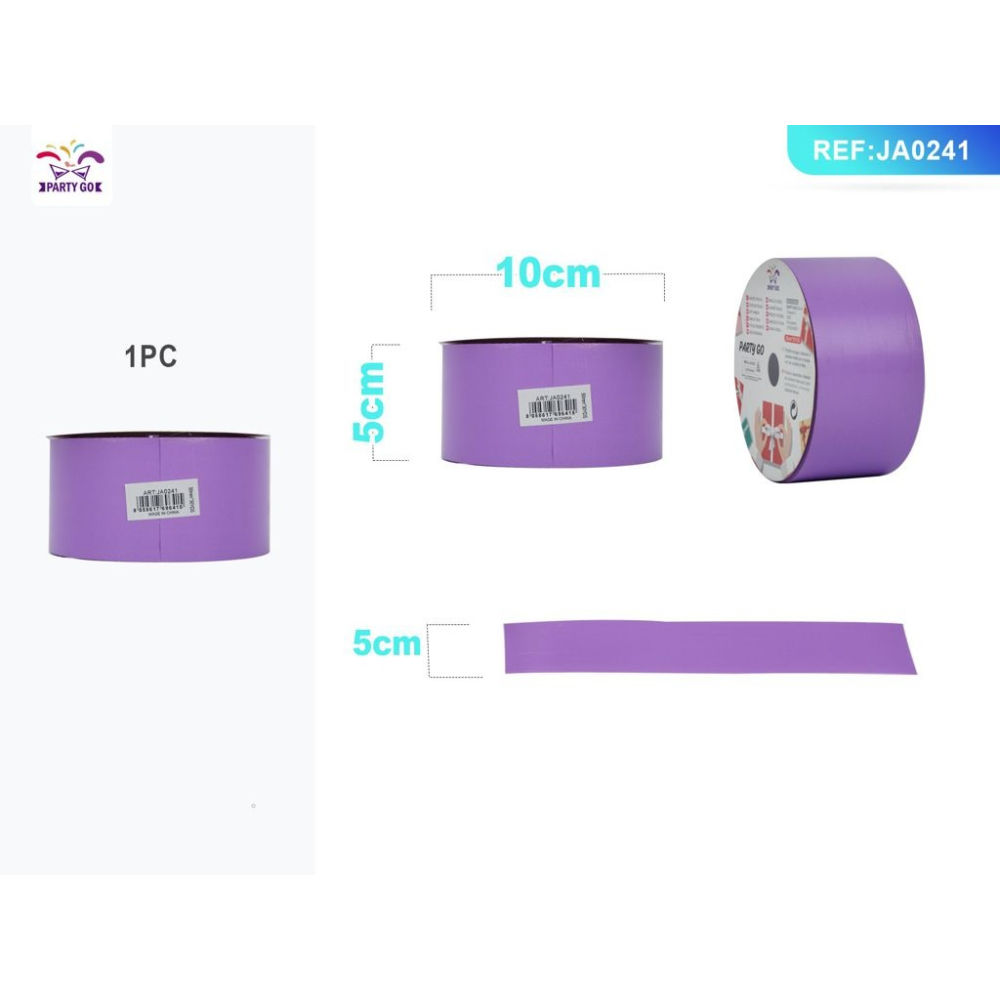 NASTRO REGALO PP - VIOLA - 5CM x 45 METRIParty Go