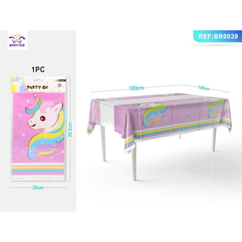 TOVAGLIA MONOUSO CON UNICORNO ROSA 108*180CM - 1PZParty Go