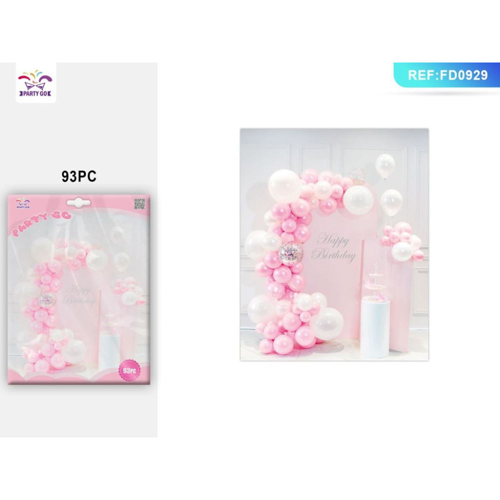 SET PALLONCINI - ROSA & BIANCO - 93PZParty Go