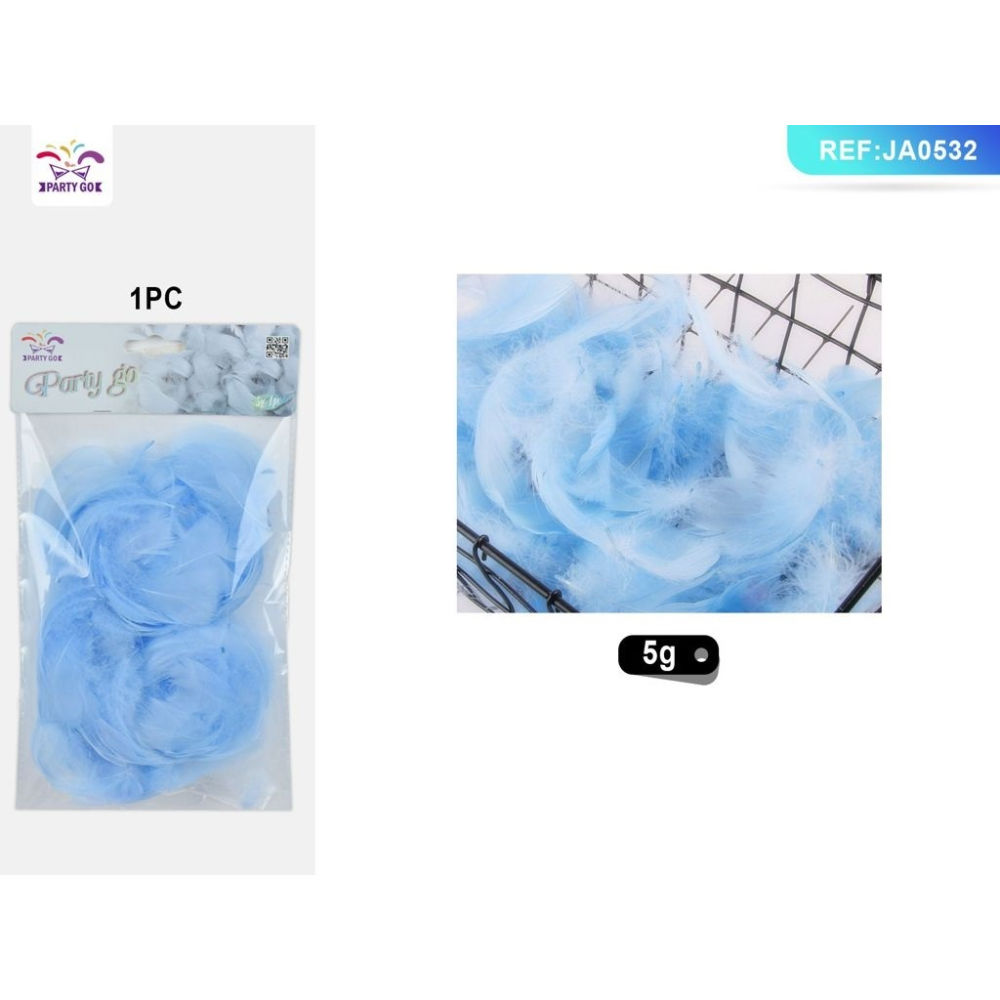 PIUME DECORATIVE - AZZURRO - 5GParty Go