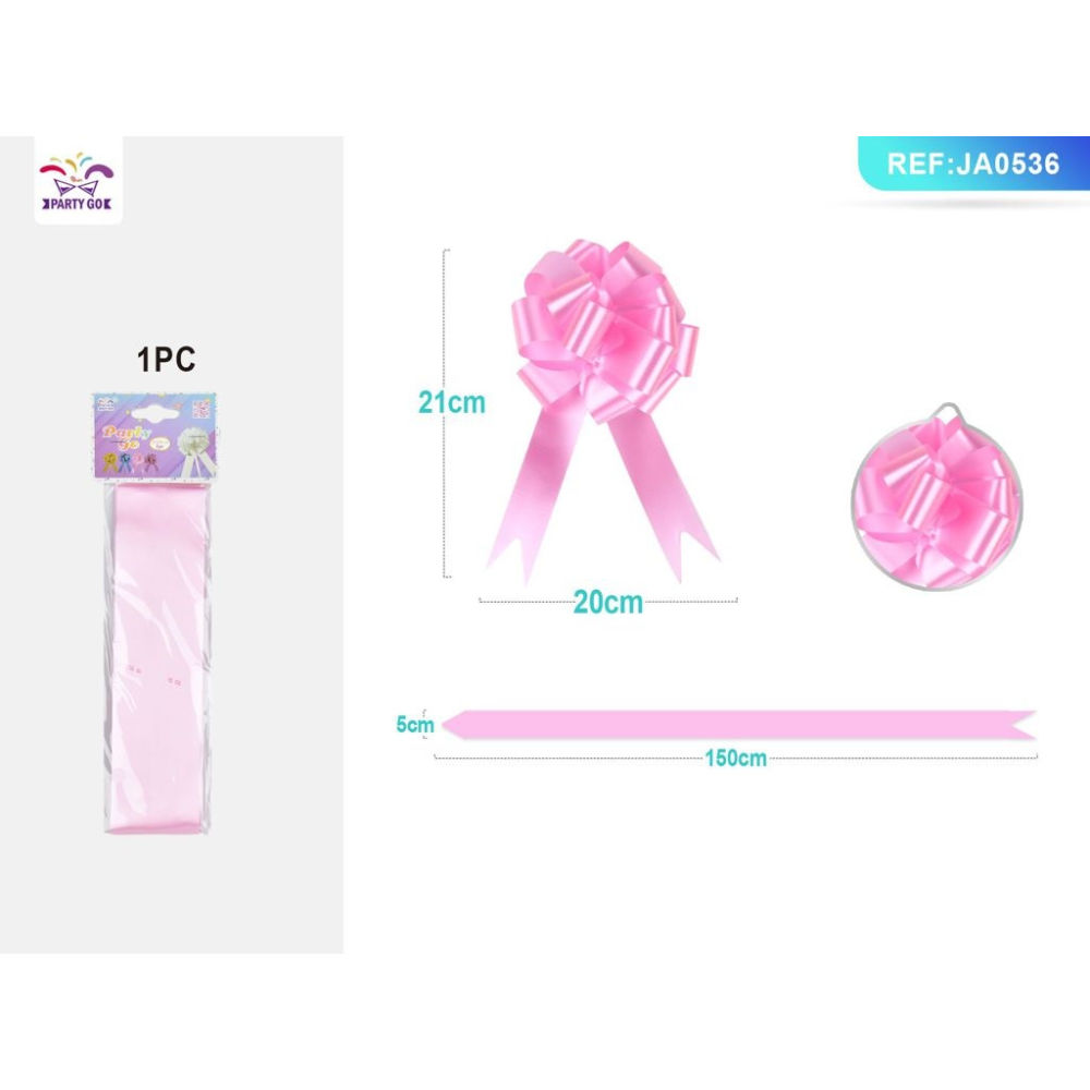 COCCARDA DECORATIVA GRANDE - ROSA 20CM - 1PZParty Go