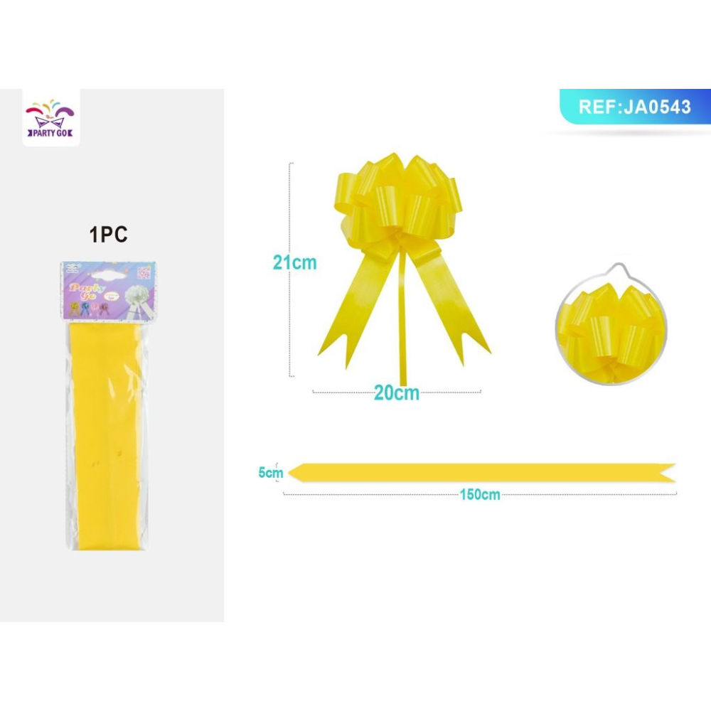 COCCARDA DECORATIVA GRANDE - GIALLO 20CM - 1PZParty Go