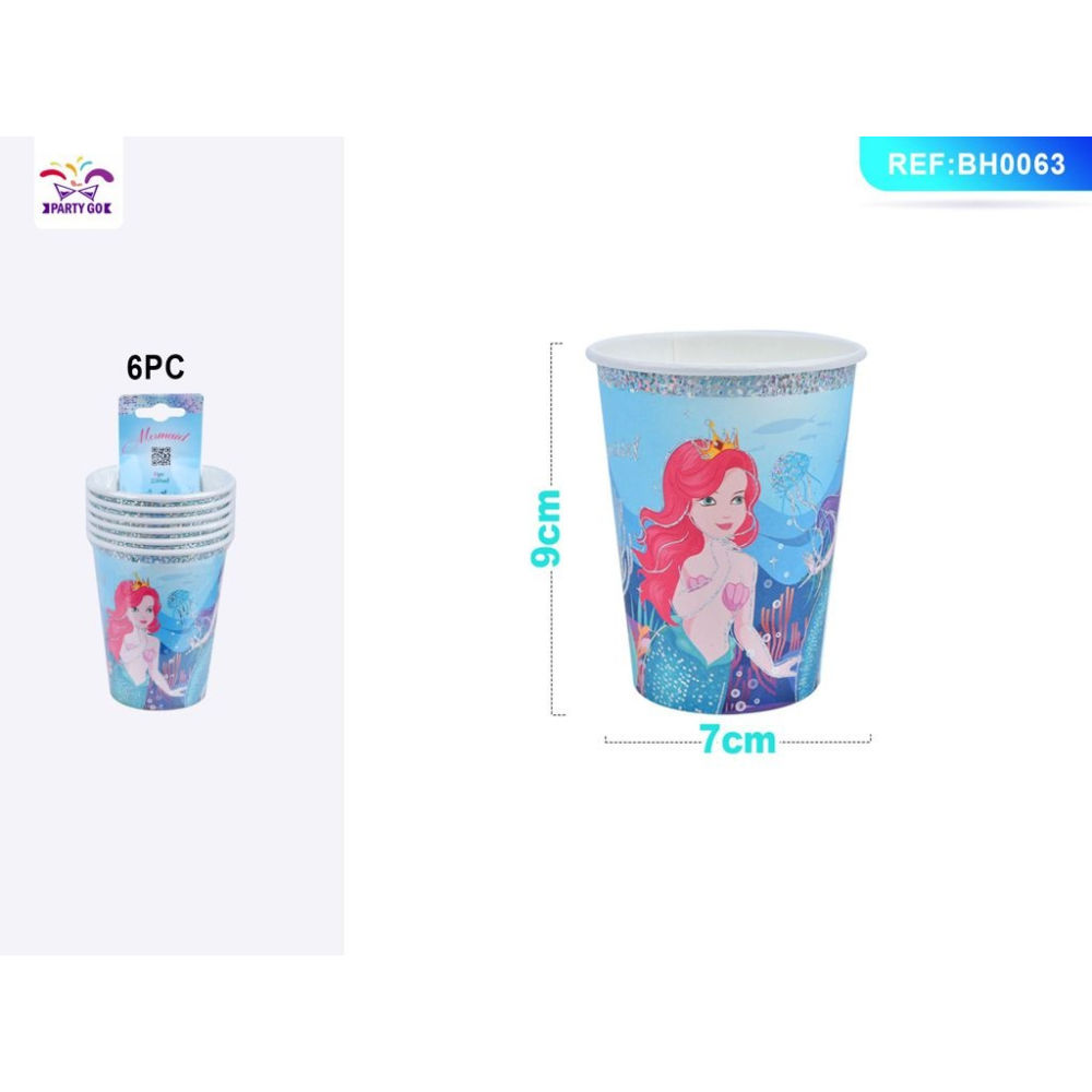 BICCHIERI MONOUSO CON SIRENETTA - 6PZParty Go