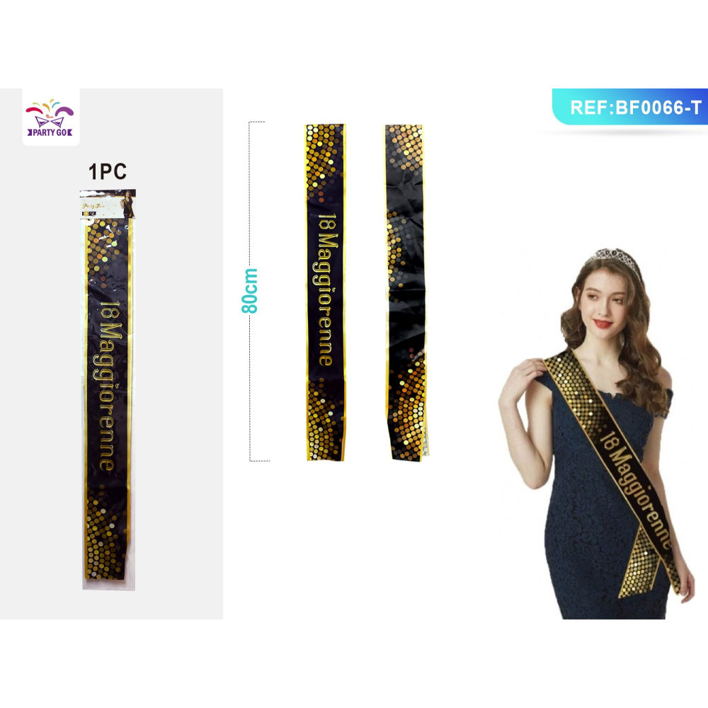 FASCIA PER FESTE - 18 MAGGIORENNE 80CM - 1PZParty Go