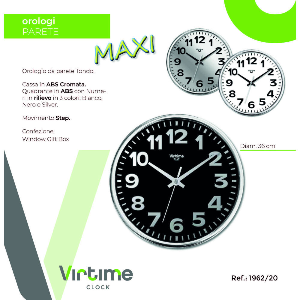 Orologio da Parete Tondo Ø36cm - 1962/20Virtime