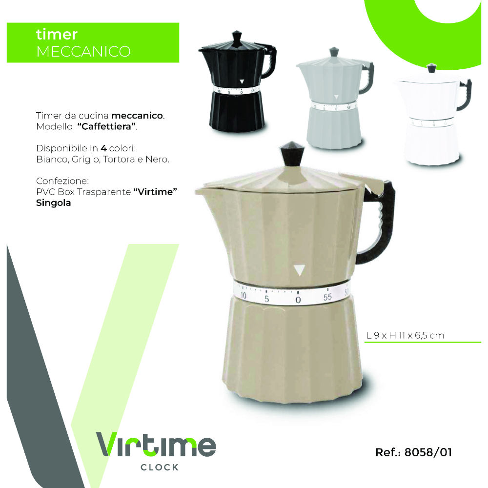 TIMER CUCINA  CAFFETTIERA  - 4 COL, ASS,Virtime