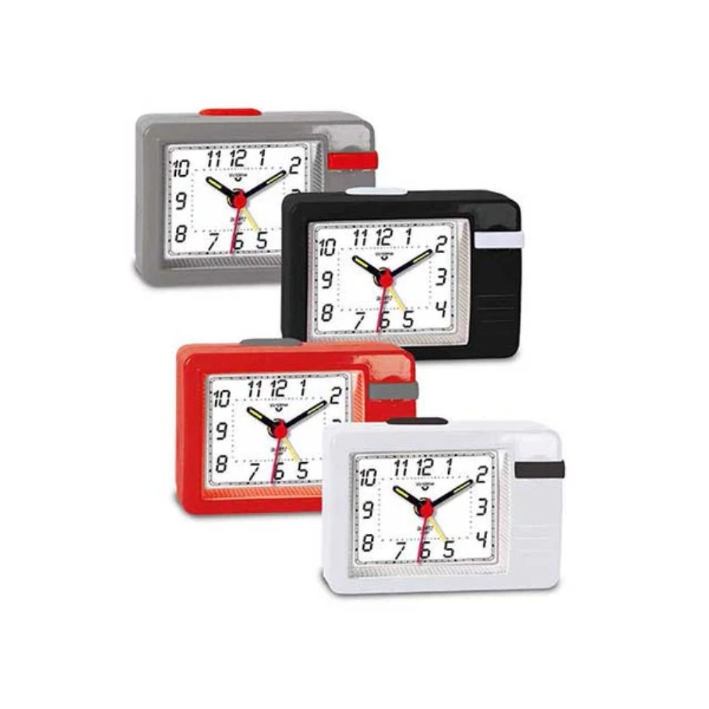 SVEGLI AL QUARZO QUADRATA SILENZIOSA + LUCE - 9x7CMVirtime