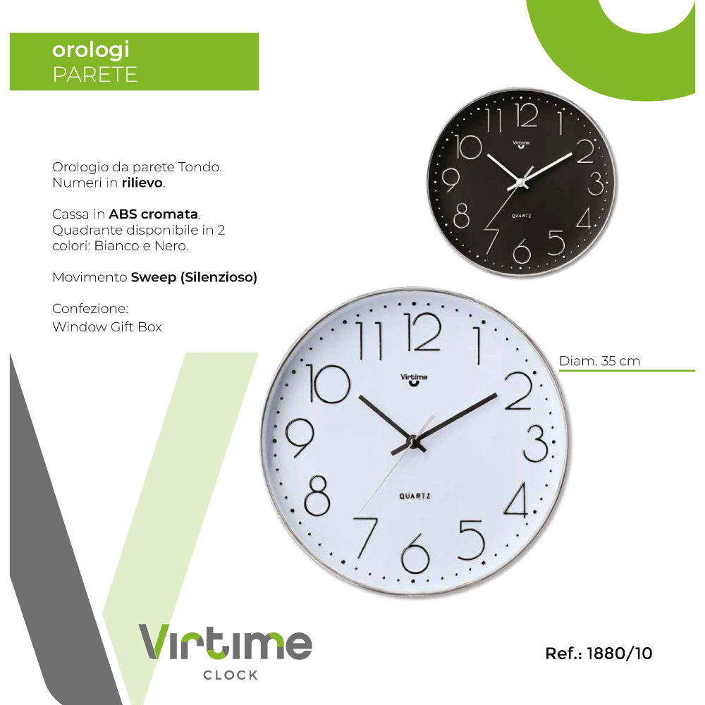 Orologio da Parete Tondo Ø35cm - 1880/10Virtime