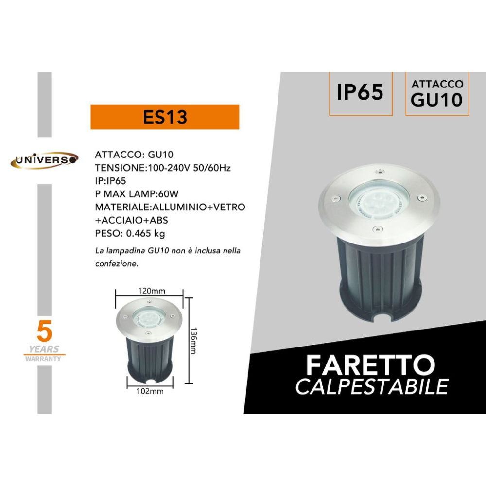 LAMPADA DA TERRA ATTACCO GU10Universo