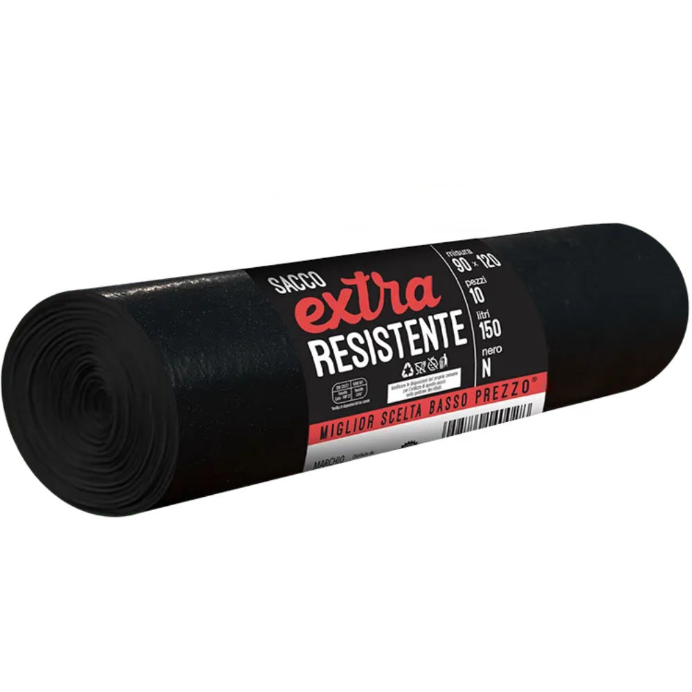Sacco Nero Extra Resistente - 90x120cm - 10pzCinquenovesette