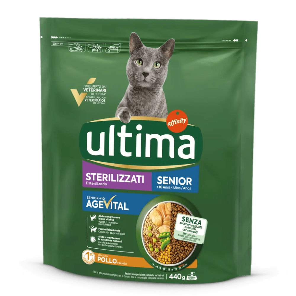 Ultima Gatti Sterilizzati Senior AgeVital +10 - Pollo - 440gUltima Affinity