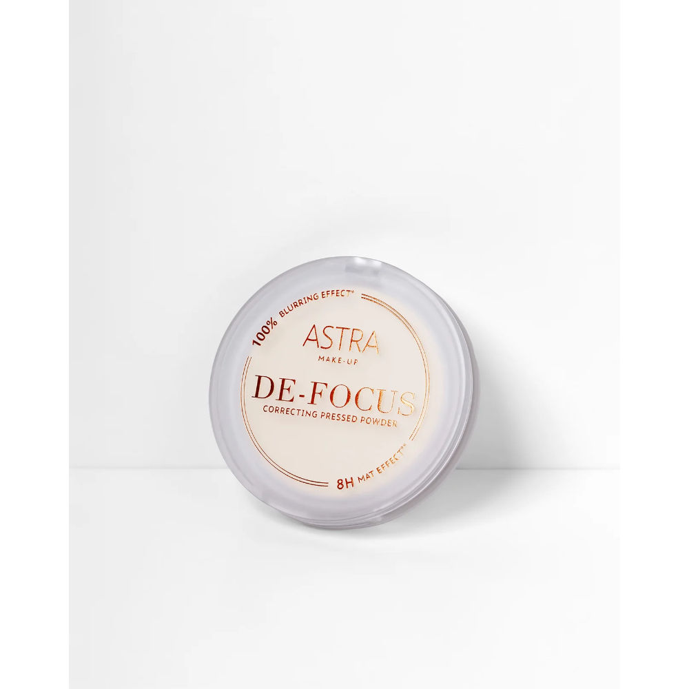 DE-FOCUS Cipria Compatta Levigante/Correttiva - 03 Yallow Filter (Correcting)Astra