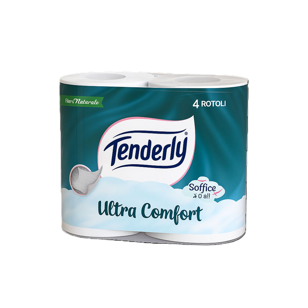 Tenderly Carta Igienica Ultra Comfort - 4 Rotoli 3 VeliTenderly