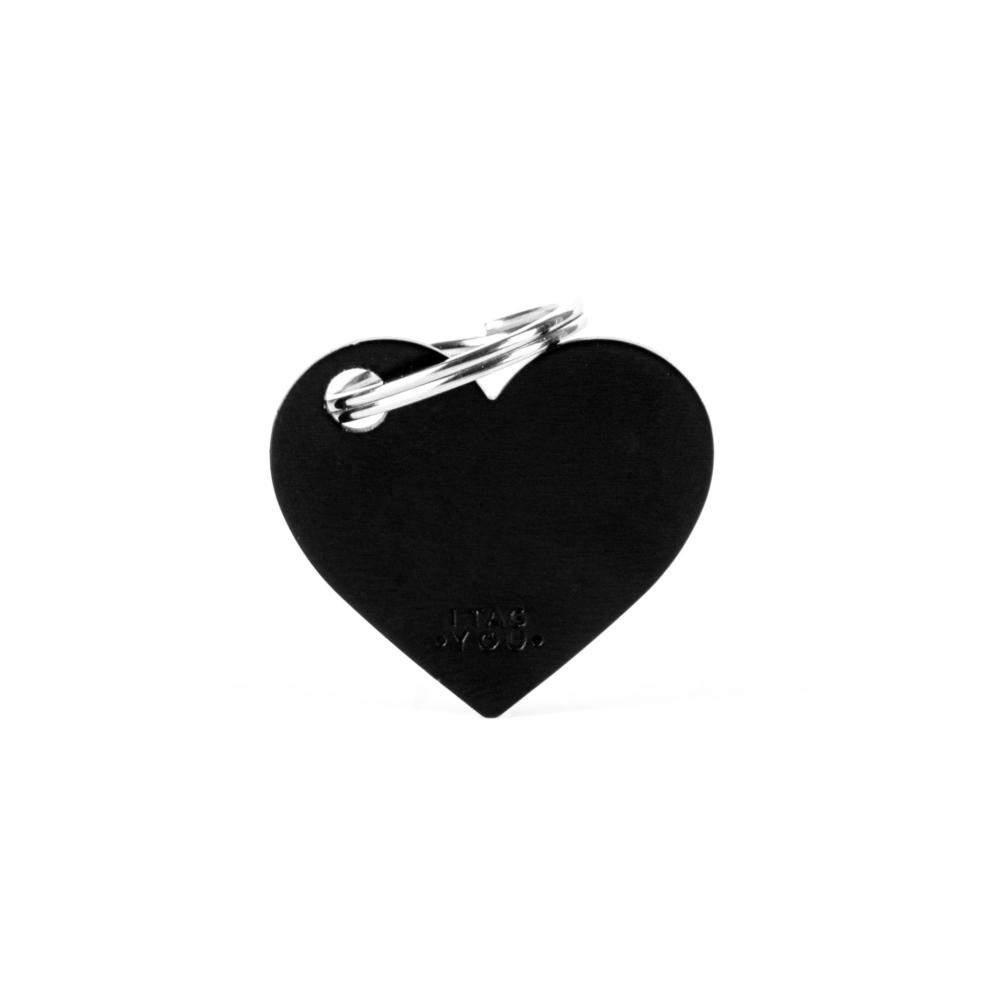 CUORE S ALLUMINIO NERO BASIC I TAG YOUMy Family
