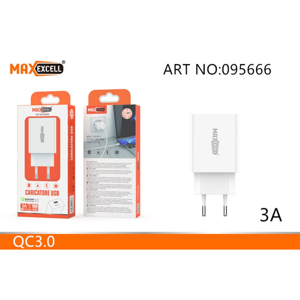 CARICATORE USB FAST CHARGE 3AMaxexcell
