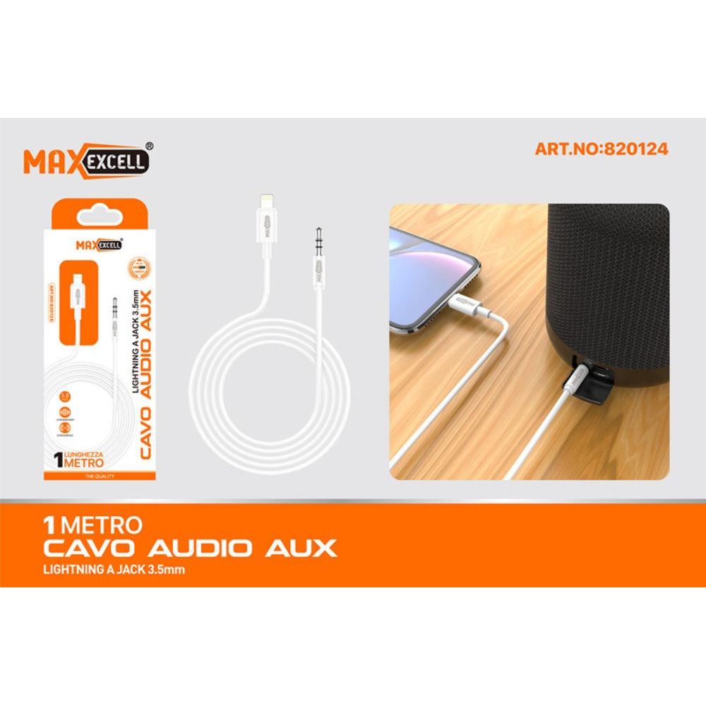 CAVO AUDIO AUX LIGHTNING A JACK3.5MMMaxexcell