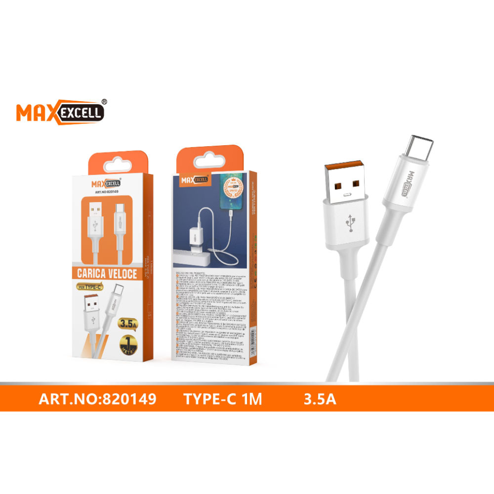 CAVO TYPE-C FAST CHARGE 1M 3.5AMaxexcell