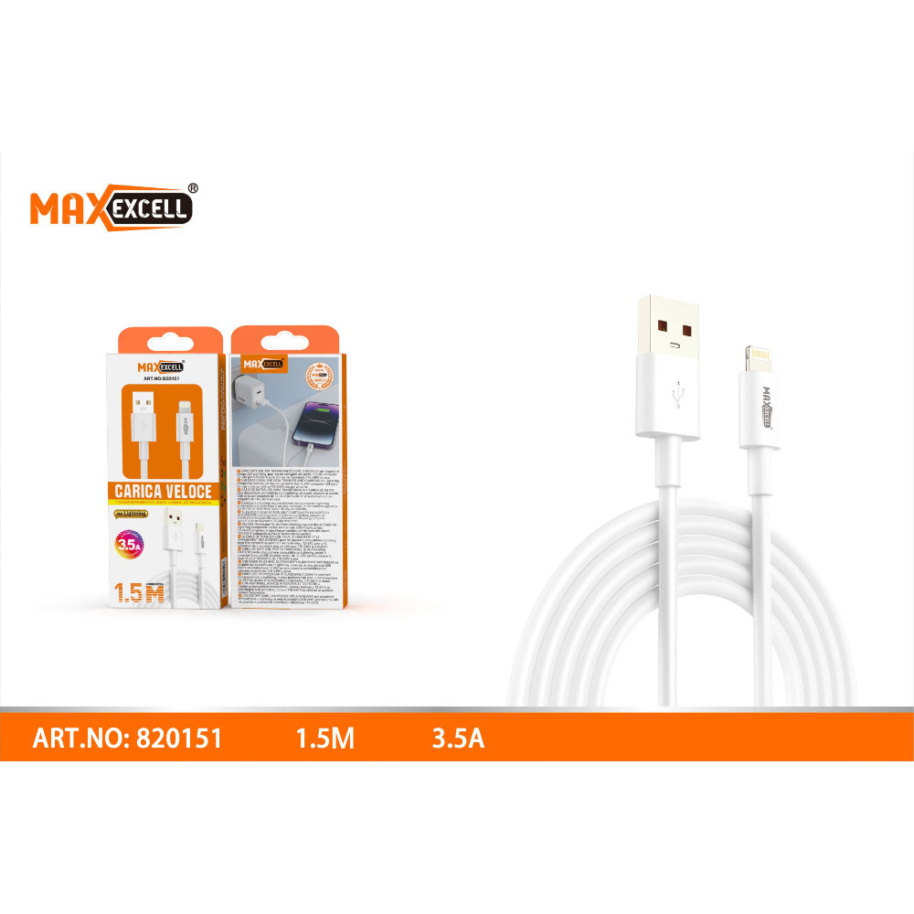 CAVO LIGHTNING FAST CHARGE 3.5A 1.5MMaxexcell
