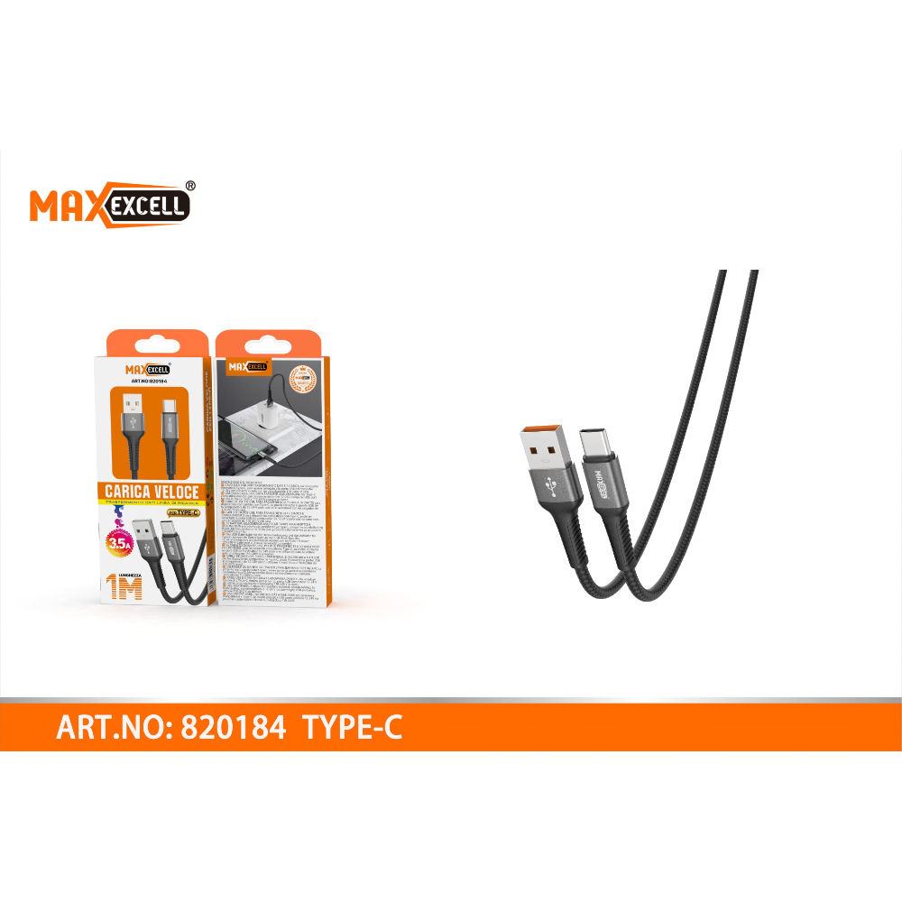CAVO TYPE-C FAST CHARGE 1M 3.5AMaxexcell