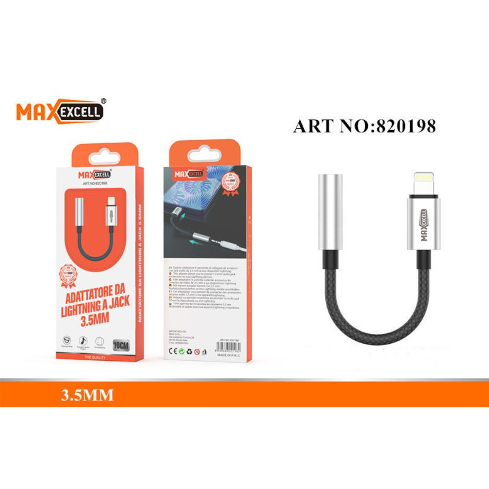 ADATTATORE DA LIGHTNING A JACK DA 3.5MM PER CUFFIEMaxexcell
