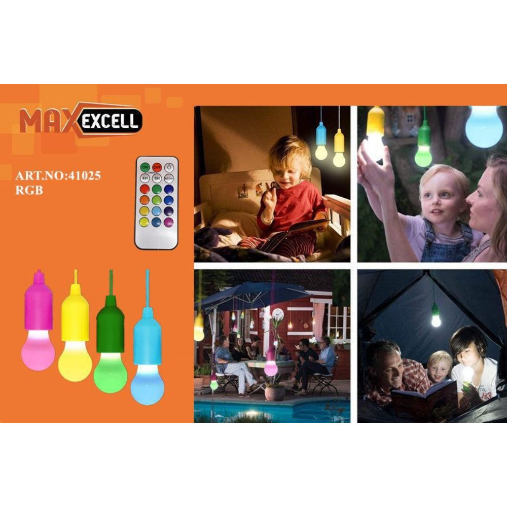LAMPADA RGB CON TELECOMANDO SENZA FILIMaxexcell