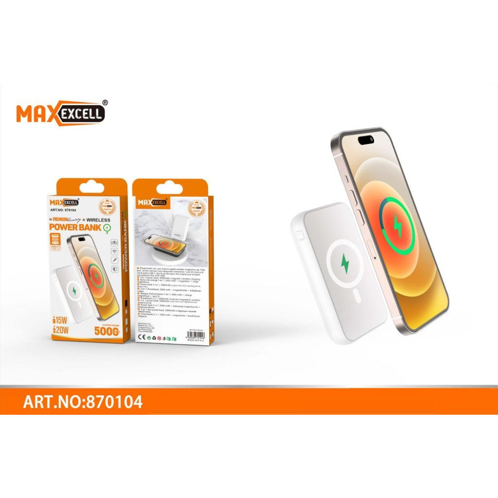 MAXEXCELL POWERBANK 5000MAH MAGSAFE ART.870104Maxexcell